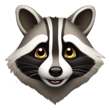 Silly raccoon sticker
