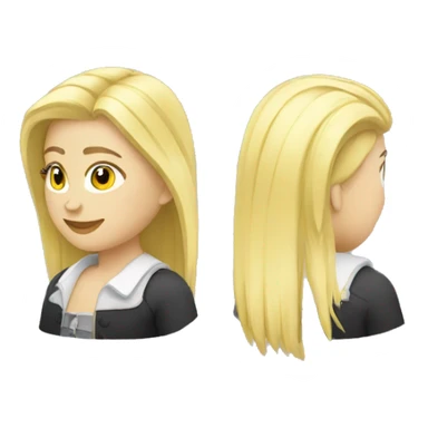  blonde with two cockatiels (one yellow and black and the other all white) sticker