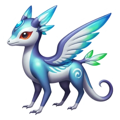 Iridescent Bioluminescent Translucent Luminescent Diaphanous Shiny Colorful Meloetta-Latias-Koraidon-Peppercat-Wargreymon-Protogen-Fakémon-fusion-hybrid-creature sticker