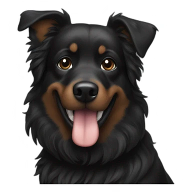 Total Black dog Bonni sticker
