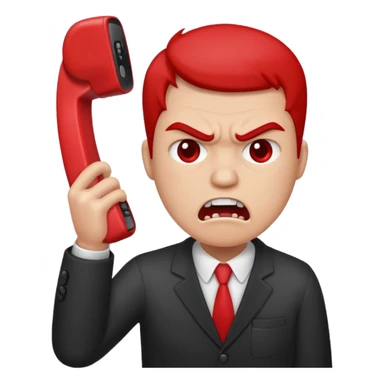 angry hung up phone sticker