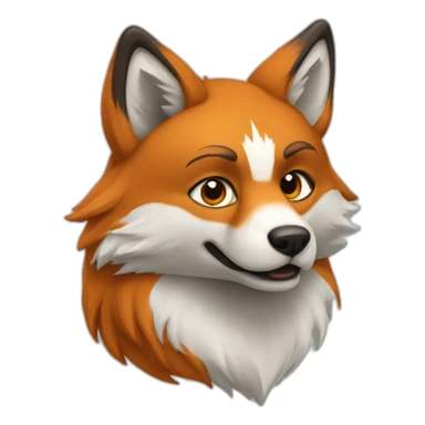 renard argenté sticker