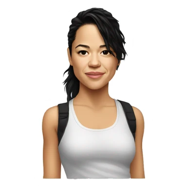 michelle rodriguez wearing tee sticker