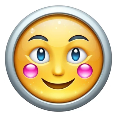 sparkling sign with a wink symbol, no face sticker