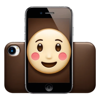 iphone 15 pro creamy and dark brown sticker