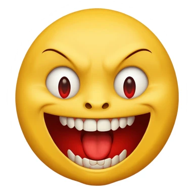 Happy face eating evil face sticker