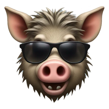 Wildboar with sunglasses sticker