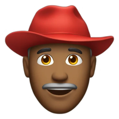 a man with a red hat but WE Can see aller thé body  sticker