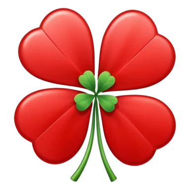 Un trébol de cinco hojas rojo sticker