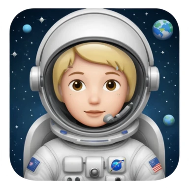 Astronaut floating sticker