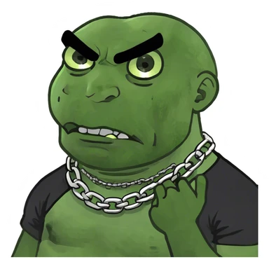 an angry guy choking himself  sticker