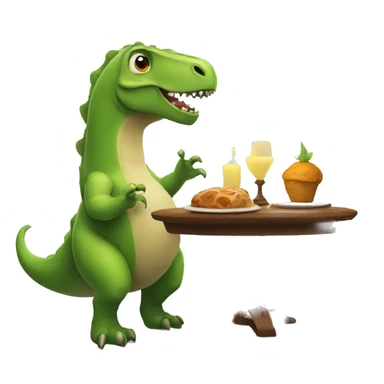 Dinosaur observing Shabbat  sticker