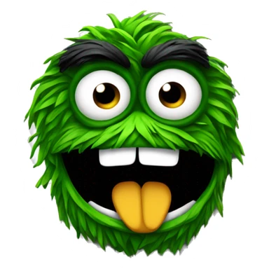 oscar the grouch inside metal trash can sticker