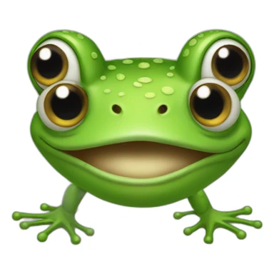 Frog with one hair sticker