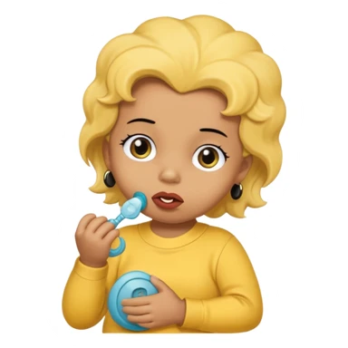 dark yellow baby, maggie simpson. sticker