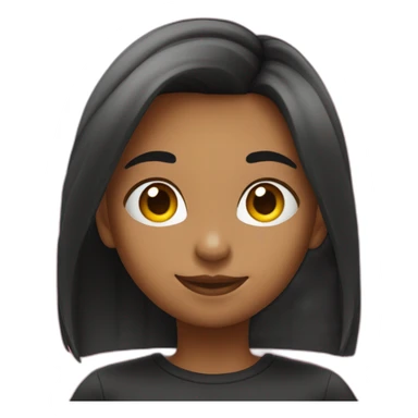 Coeur rode briser avec un emoji fille noir qui sent fut sticker