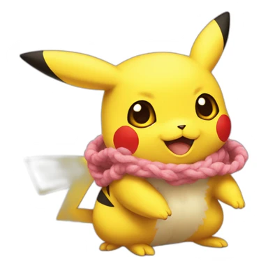 Pikachu qui est avec mew sticker
