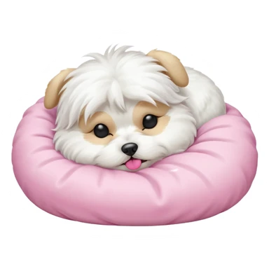 maltese sleeping sticker