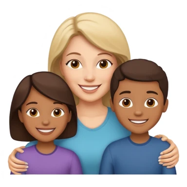 mom and kids sticker