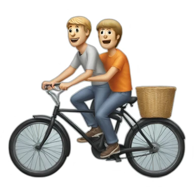 dumb and dumber on a bycicle sticker