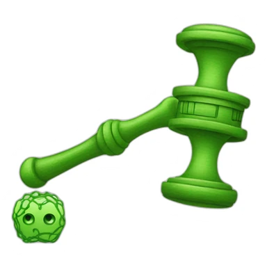 Green neural network and judge hammer sticker
