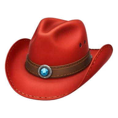 red cowboy hat sticker