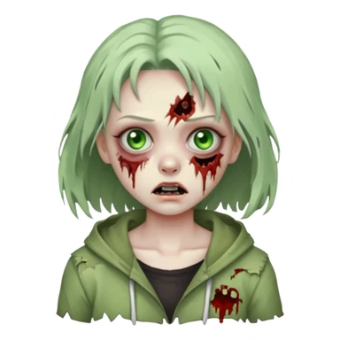 a zombie girl still cute and fine sticker