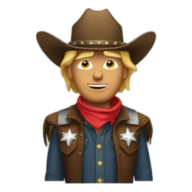 donald trump as a cowboy sticker