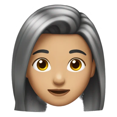 girl with pony hair sticker