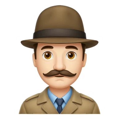 A MAN WITH MUSTACHE HEIL sticker