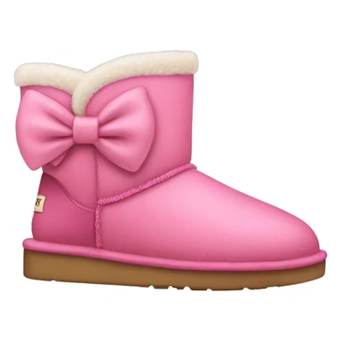 Pink UGG with a bow sticker