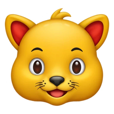 faça um emoji de uma onça com um pequeno laço vermelho sticker