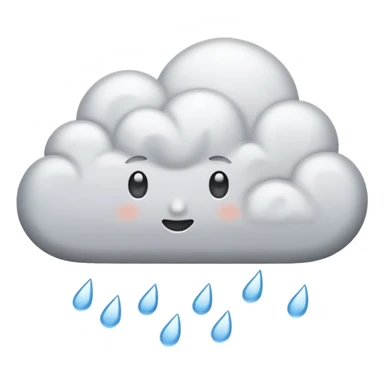 rainy white Cloud sticker