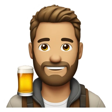Guy with beer sticker