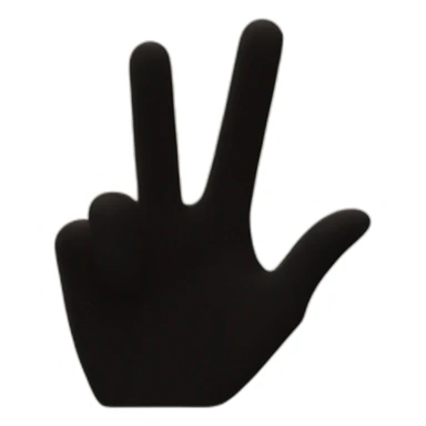 Fingers pointing towards a silhouette. sticker
