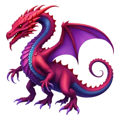 Big long slim thin majestic Cthulhu-Salandit-Salamence-dragon (full body) sticker