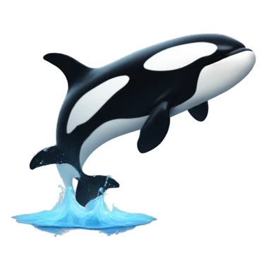 orca with heart sticker
