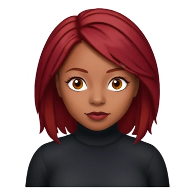 LaTavia Robeson with dark red hair sticker