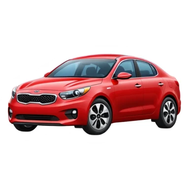 red kia car with car wash shop sticker