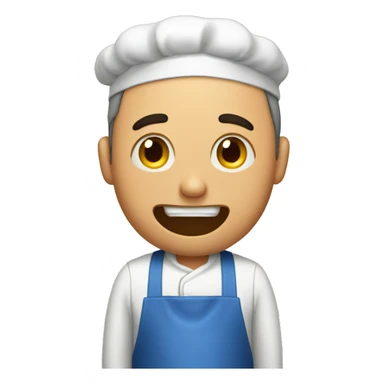 the guy in the blue apron wants to sleep sticker