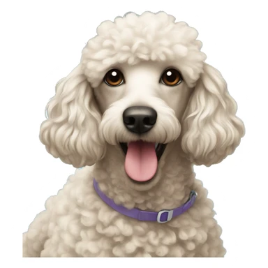 Poodle in a pool sticker