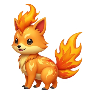 Cool cute edgy kawaii Quilava-animal-creature-hybrid full body sticker