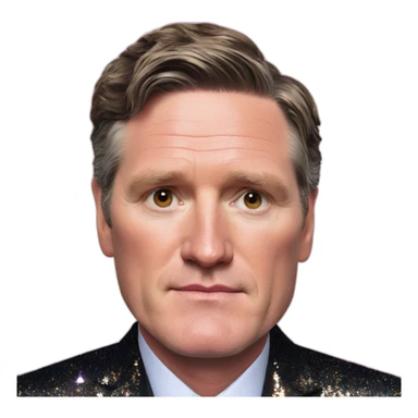 Keir Starmer covered in glitter sticker