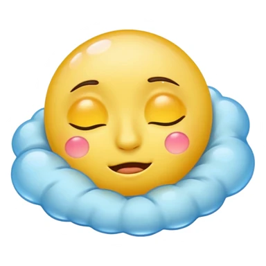 cartoon sticker of a sleepy emoji with a sleep bubble, colorful and cheerful, no text, suitable for WhatsApp and Instagram sticker