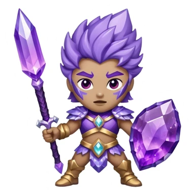 crystal geode warrior sticker