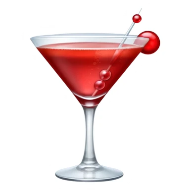 red martini with foam sticker