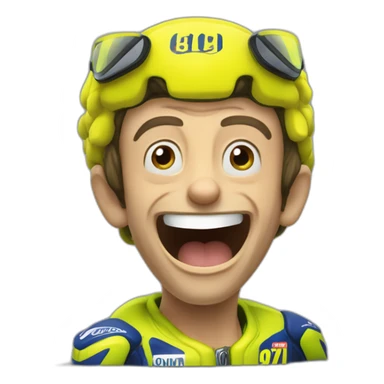 Valentino Rossi qui éclaté de rire sticker