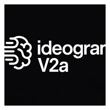 recreate this logo with text of "ideogram V2a" sticker