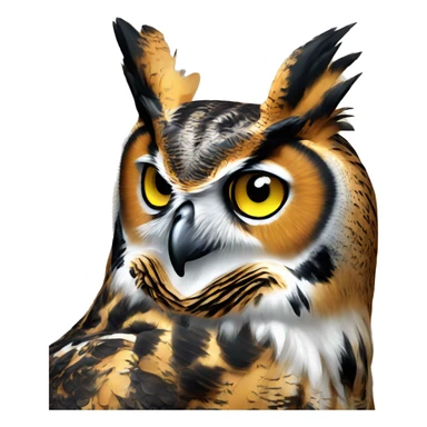 Great horned owl  sticker