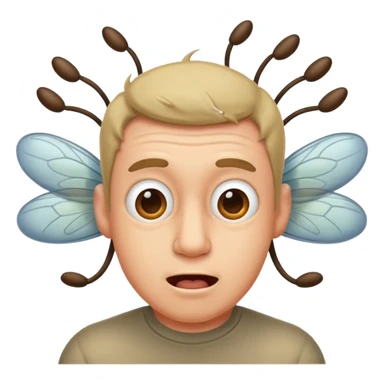 stinky guy with flies sticker